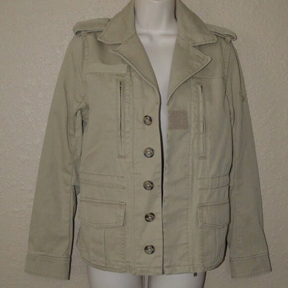NWT $398 Sz S Zadig & Voltaire Latte Klimi Washed Cotton Lave Jacket - Picture 2 of 7